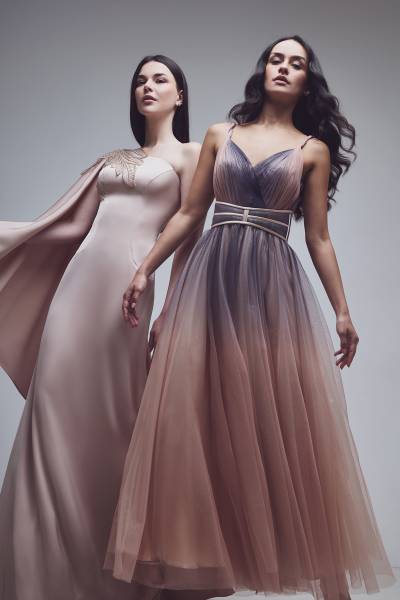 Robe de maman de marié(e) avec cape haute couture à Marseille 