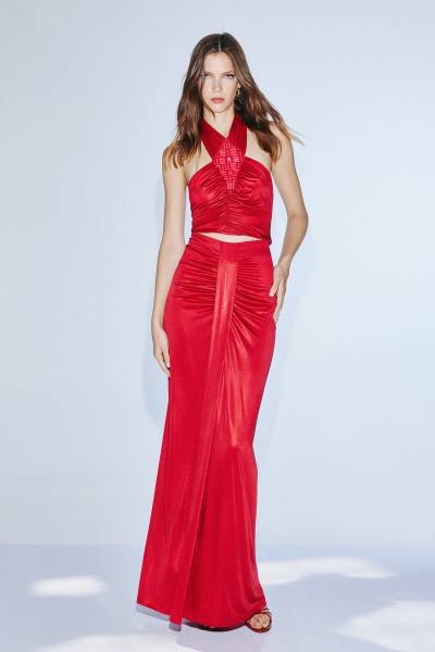 Ensemble de soirée élégant pour une invitée à un mariage chic dans le 8ème à Marseille.